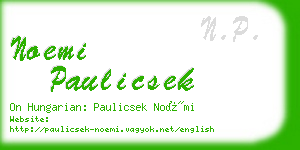 noemi paulicsek business card